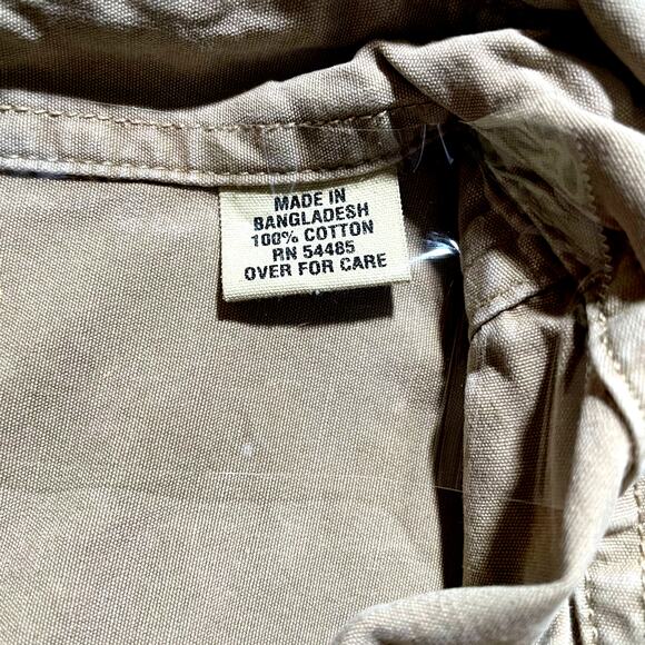 American Eagle Outfitters Long Sleeve Shirt Men Large Brown 24 Volt Work Utility - Picture 9 of 11